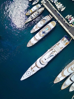 Superyachts from above