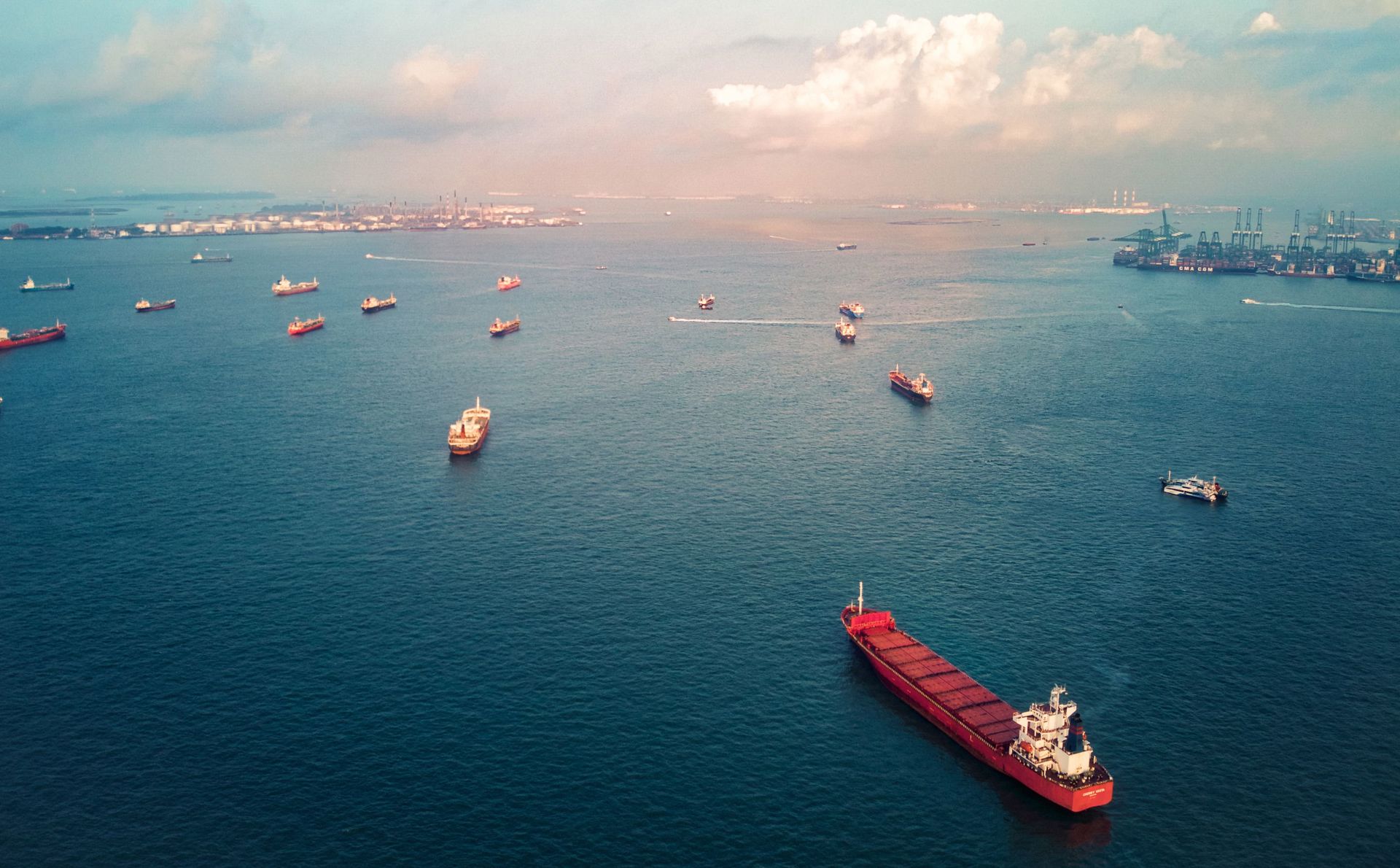 ships at sea